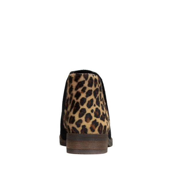 Clarks Womens Demi Beat Chelsea Boots Leopard | UK-2580473